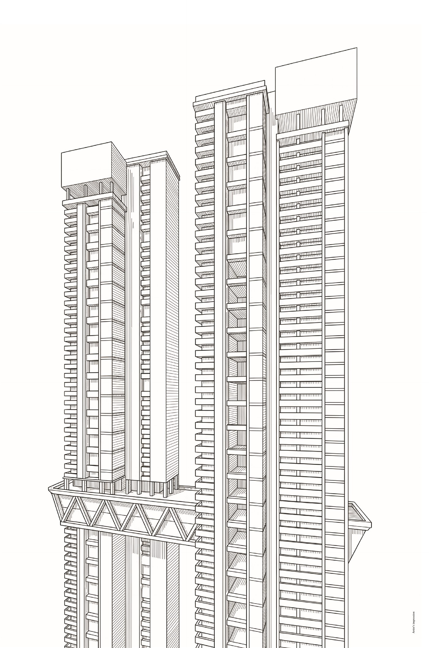 Trump Towers Hyderabad architectural elevation drawing