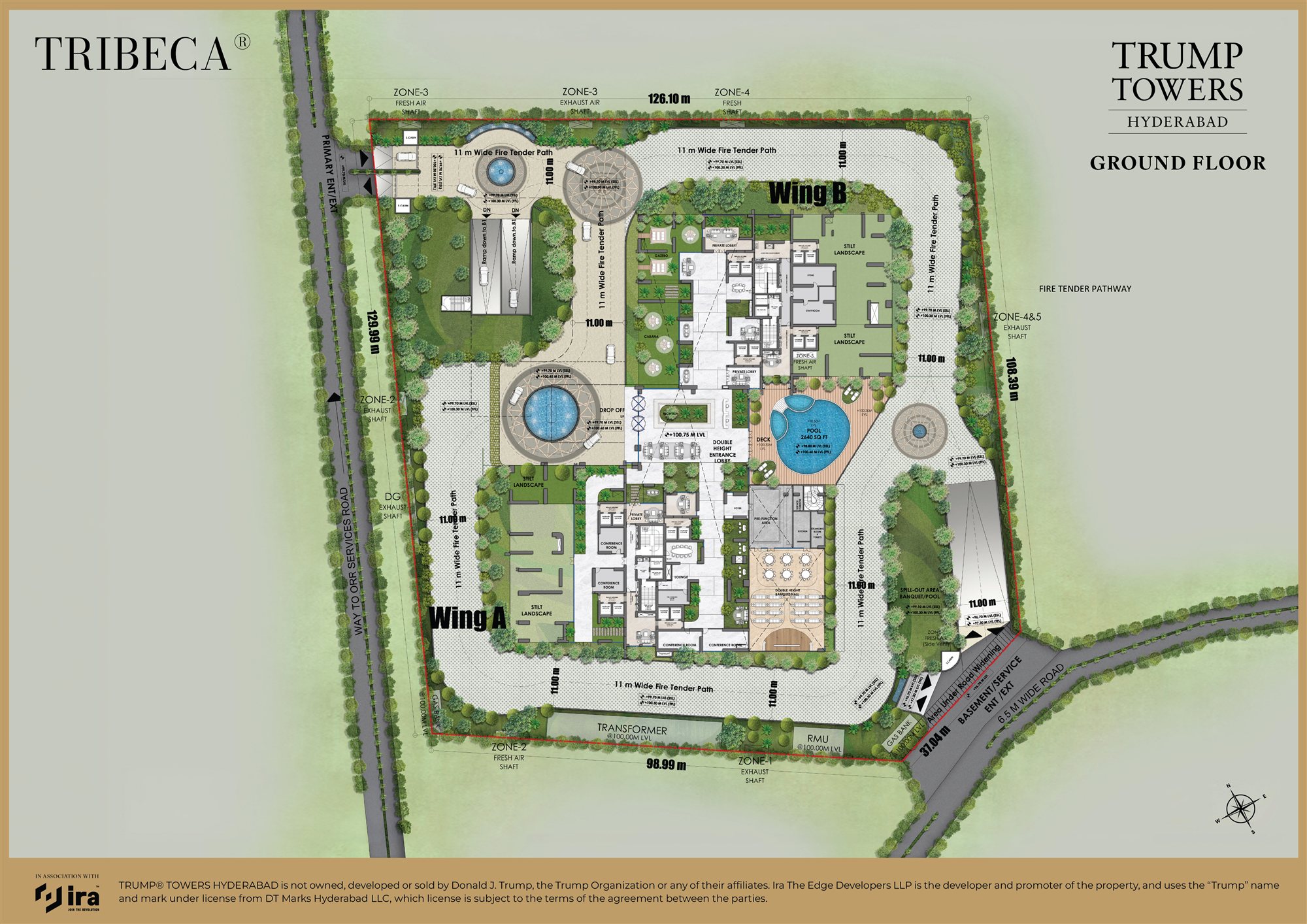 Trump Towers Hyderabad ground floor master plan